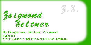 zsigmond weltner business card